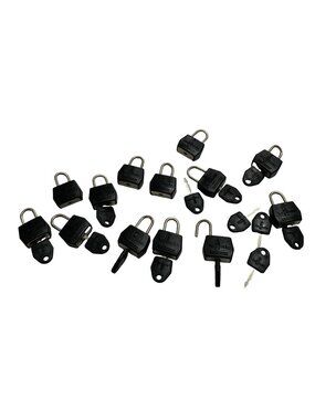 Vintage Lot Of 13 Atlantic Lock Padlocks With Keys For Luggage Backpacks Travel